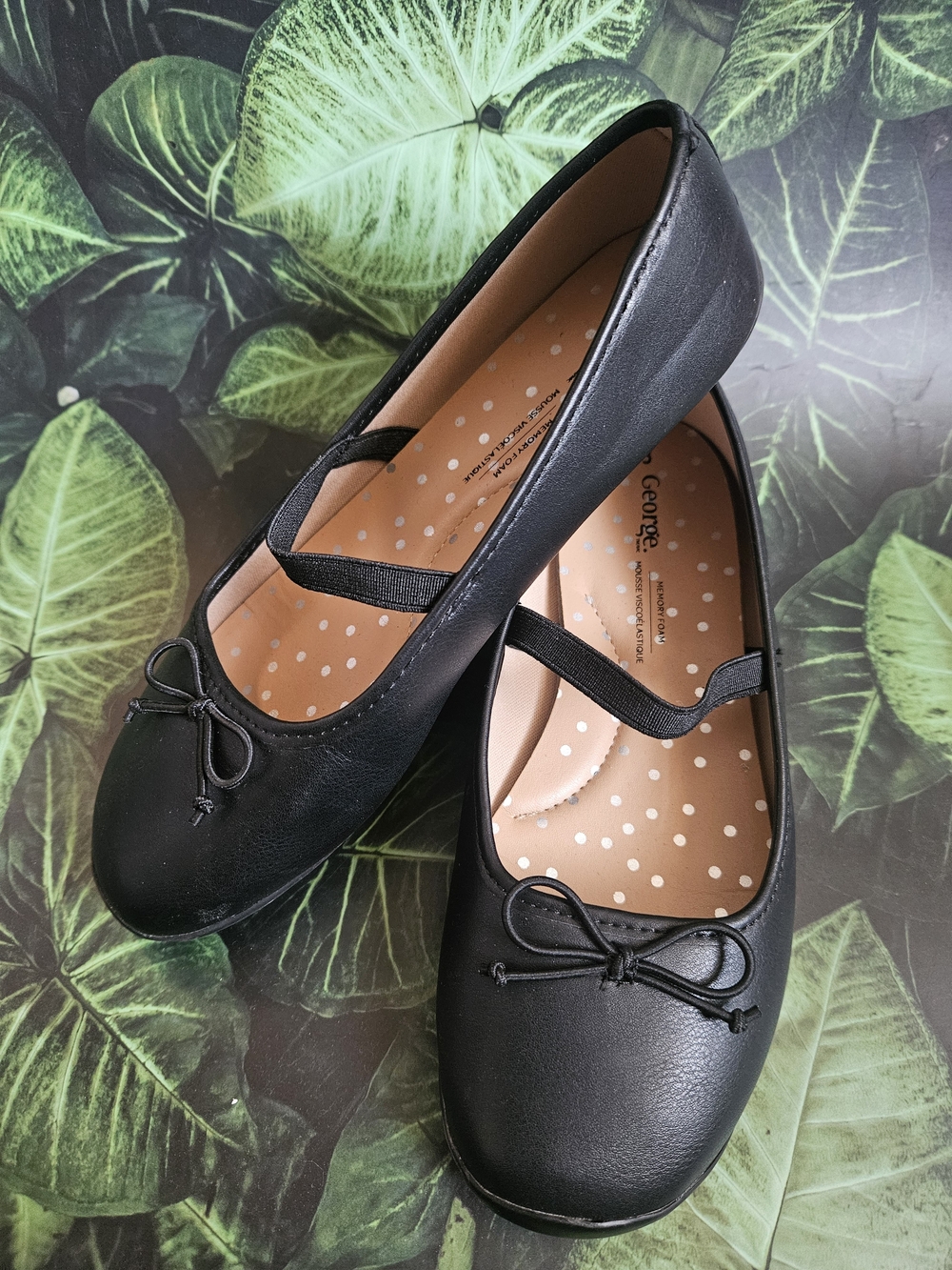George Black Mary Jane Kids Ballet Flats with Bow